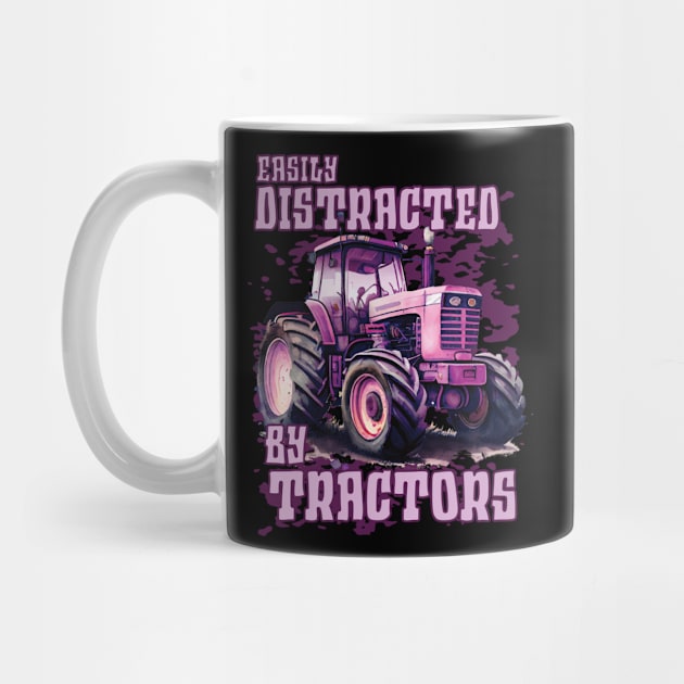 Easily distracted by pink tractors by crazytshirtstore